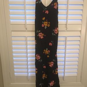 Old Navy Black Flower Maxi Dress